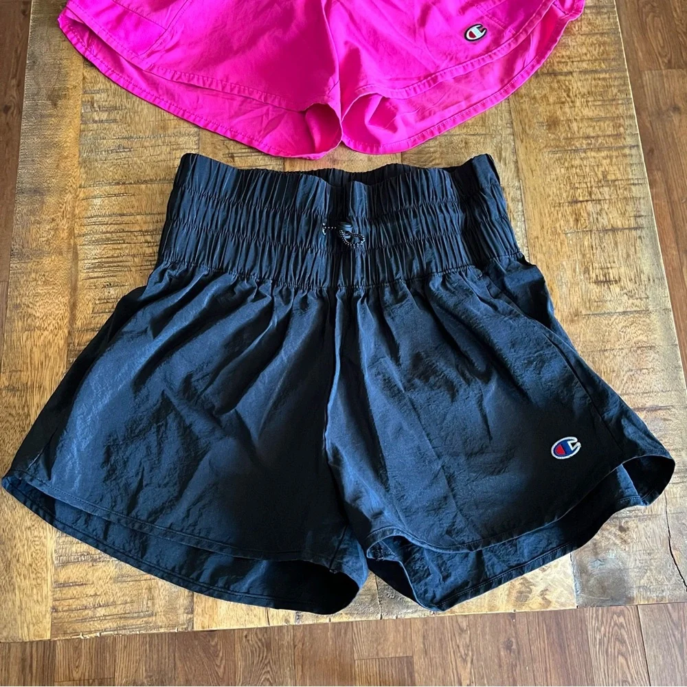 Champion Shorts Bundle Black & Pink Womens Pull On Running Shorts Size Small